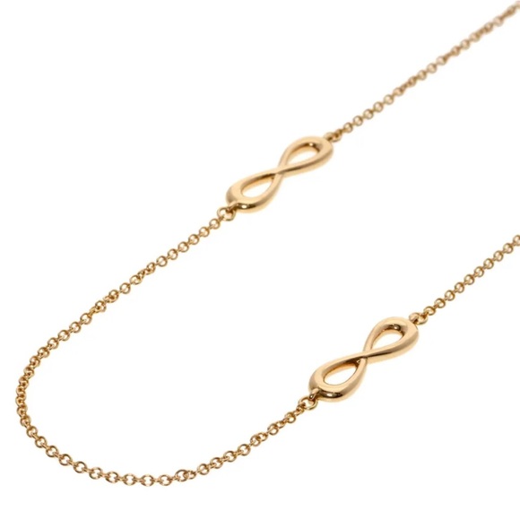 🎡HP🎡 TIFFANY Infiniti Yellow Gold Women Necklace - Picture 6 of 11